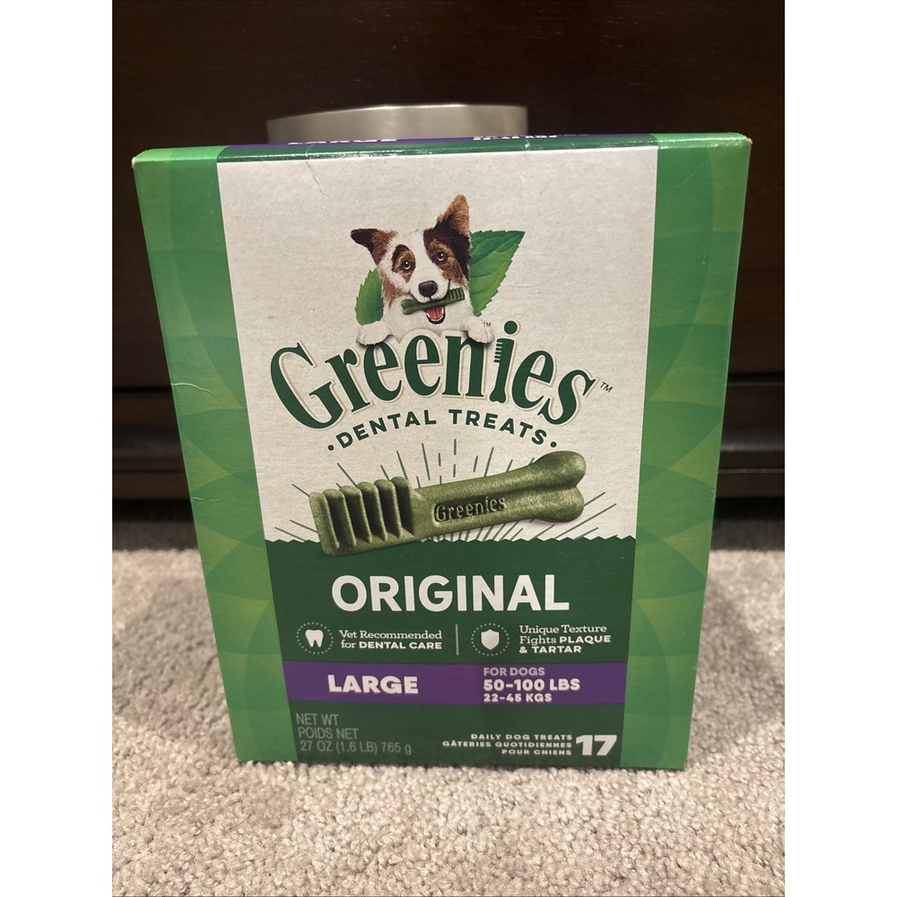 Greenies‎ Adult Natural Dental Dog Treats Large 17 Count BB 10/09/26 NEW